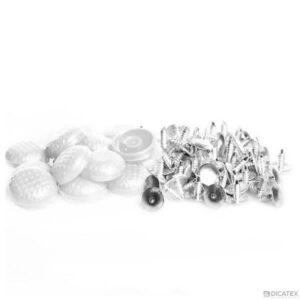 BOTÃO PINO ALUM COLOR 01 BRANCO