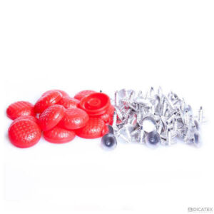 BOTÃO PINO ALUM COLOR 03 VERMELHO