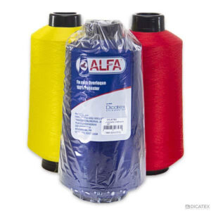 Linha overloque colorida 500 gramas Alfa - Imagem