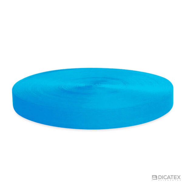 Viés azul piscina gorgurão 20 mm em poliéster 4517 - Foto