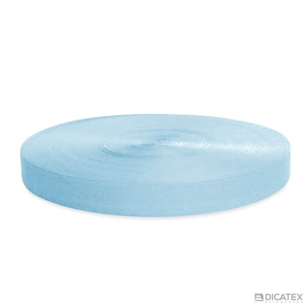Viés elástico azul claro claro 4516 poliéster de 30 mm - Foto