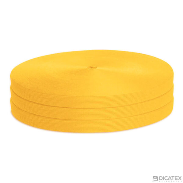 Viés elástico poliéster amarelo 0502 de 14 mm - Foto