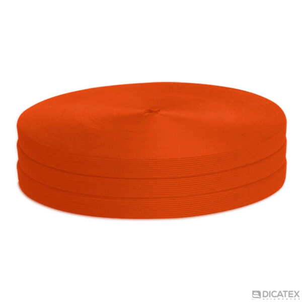 Viés elástico poliéster laranja 1001 de 14 mm - Foto