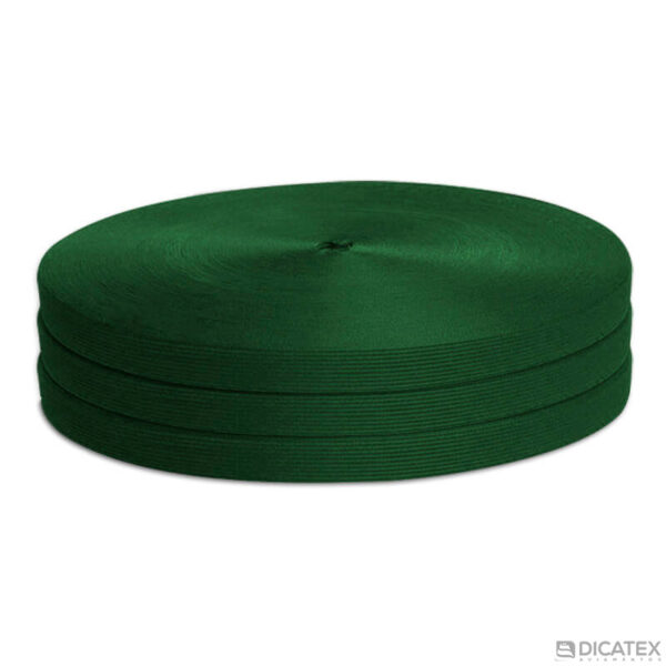 Viés elástico poliéster verde 2508 de 14 mm - Foto