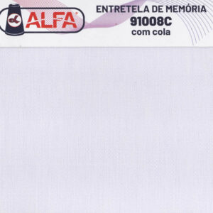 Entretela de memória branca 91008 com cola - Imagem