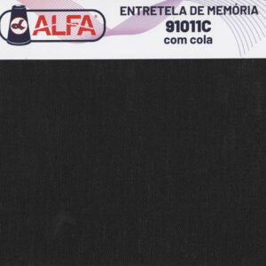 Entretela de memória preta 91011 com cola - imagem