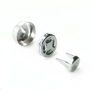 Botão em alumínio Duas Garras para boné - Imagem